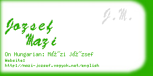 jozsef mazi business card